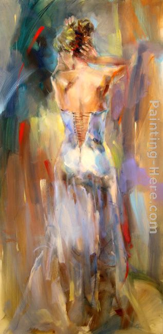 Lady In A Blue Dress painting - Anna Razumovskaya Lady In A Blue Dress art painting